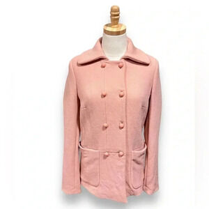 J. Crew Lady Day Coat in Italian Double-cloth Wool Pastel Rose Pink Size 6
